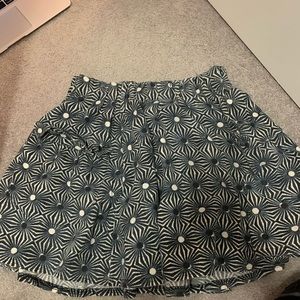 Free People Blue/White Floral Mini Skirt